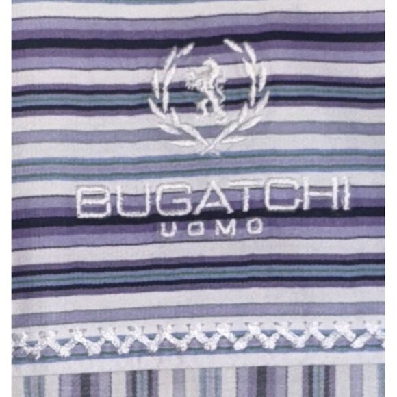 Bugattchi UOMO Men's Shirt,100 % Cotton, Luxurious stripes, excellent condition, - Picture 8 of 12